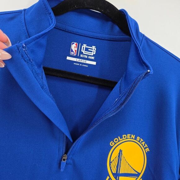Golden State Warriors Ultra Game Quarter Zip Long Sleeve Pullover Shirt Large - Picture 7 of 8